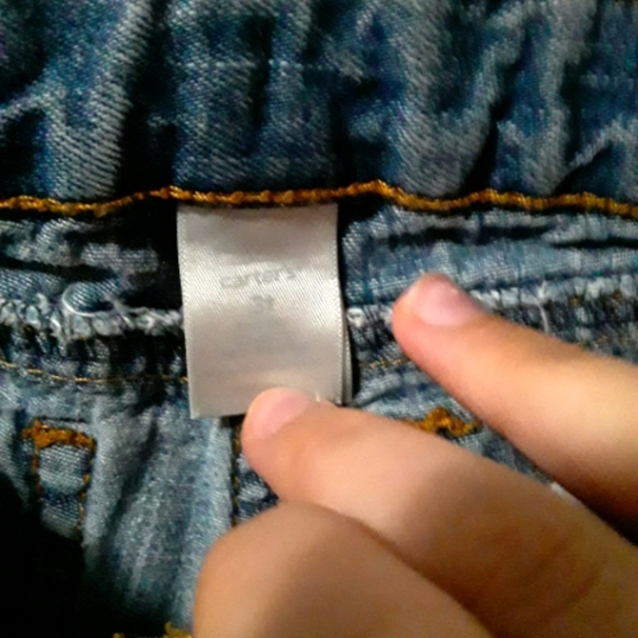 Carter's 3T denim jeans with butterflies on front and back pockets. - Picture 5 of 5